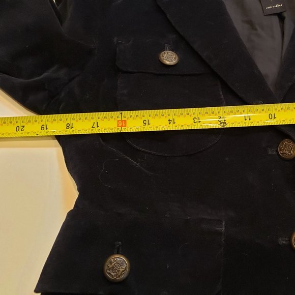 London Jean Black Velvet blazer with bronze buttons - Picture 14 of 15